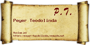 Peyer Teodolinda névjegykártya